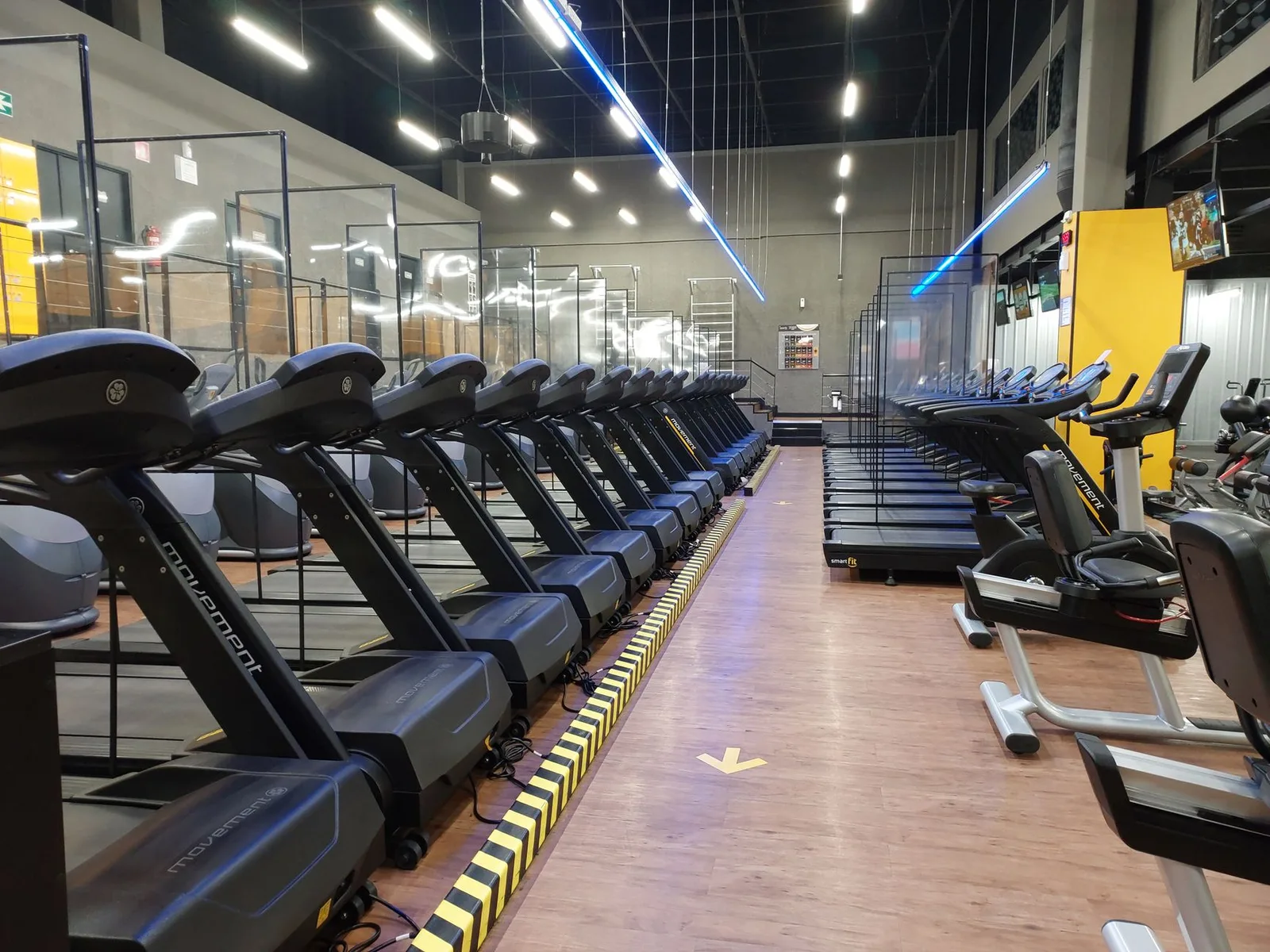 Interior of a modern wellness center with booking system